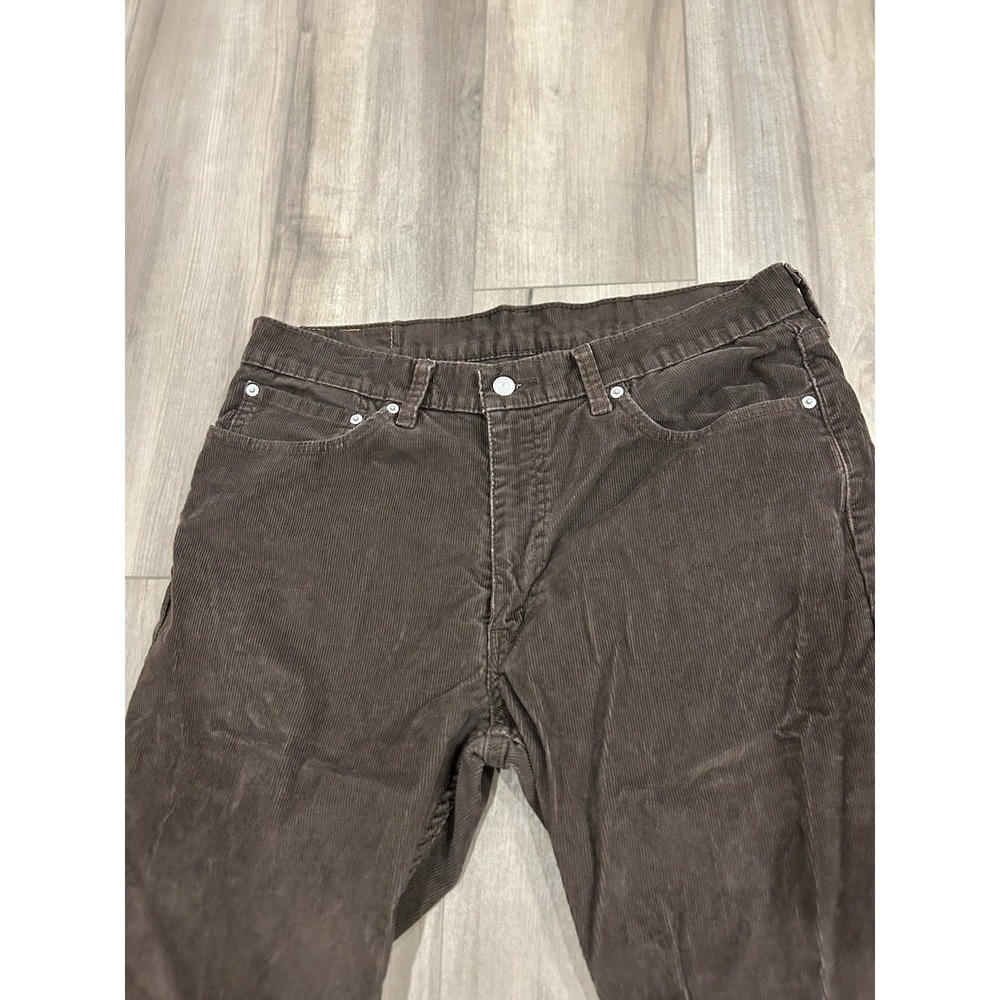 Levis Pants Mens 36x30 Brown 511 Slim Corduroy Stretch Preppy Taper - Picture 2 of 11